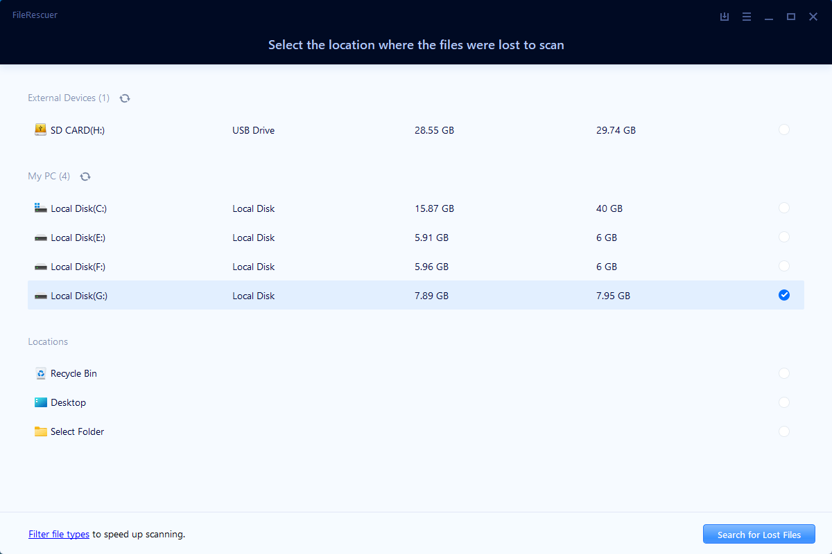 File Rescue Software Free Data Recovery Program - FileRescuer